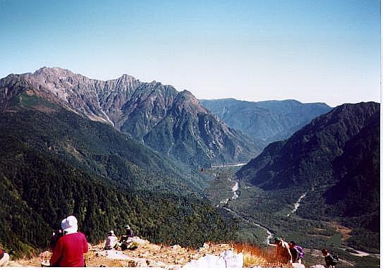 Photo of Kamikochi from
 Mt. Yakedake